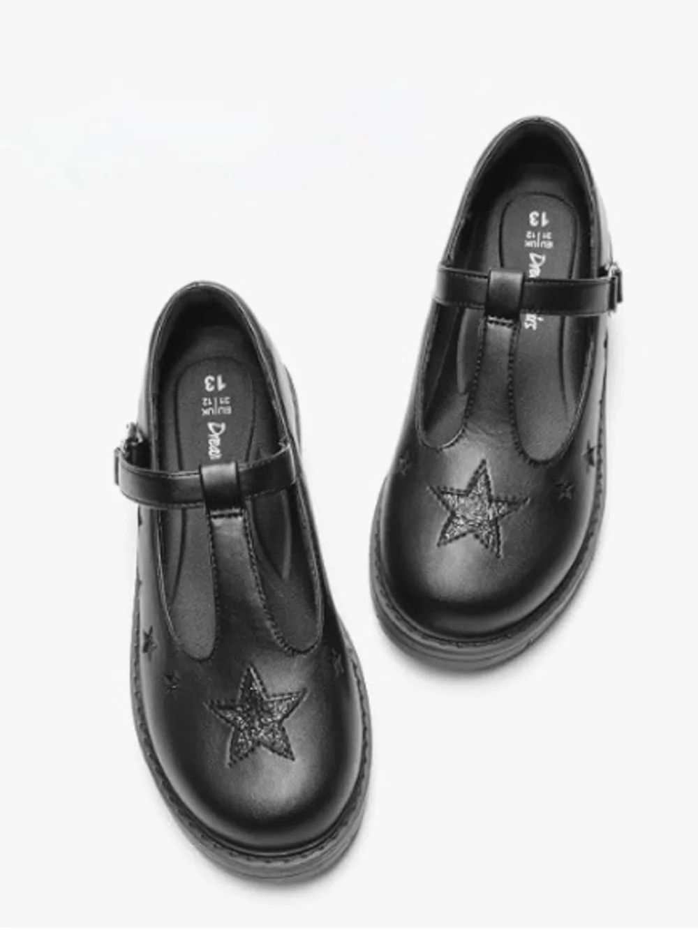 Dream Pairs Black Star Mary Jane Kids Dress Shoes Size 13